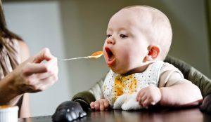 Baby-Eating-Baby-Food-Eagerly