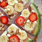 Fun Summer Foods for Kids-Banana Cheesecake Watermelon Pizza
