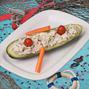 Fun Summer Foods for Kids Cucumber Canoes