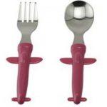 Hot Pink Airplane Spoon and Fork Set