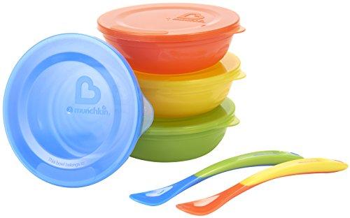 Feeding My Kid's Top Picks:Munchkin Love-A-Bowls Set. Interchangeable lids are perfect for on the go!