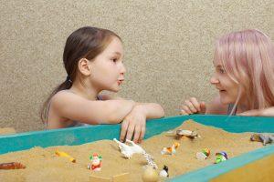 Occupational Therapist Working-on-Sensory Activities with Child