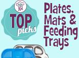 Feeding My Kid's Top Picks: Bambinos Tidy Table Tray. clips easily to tables, features an easy on/off insert, and has an extending lip to catch spills.