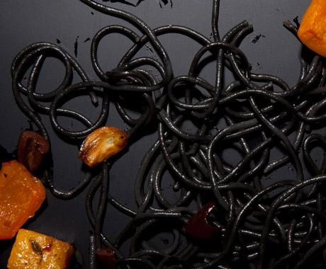 Black Pasta- Black and Orange Halloween Pasta