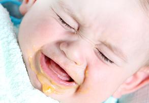 Does your baby make a funny face when you feed him?