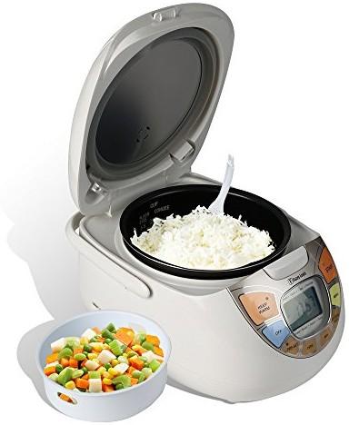 Uncooked Fuzzy Logic Rice Cooker and Food Steamer