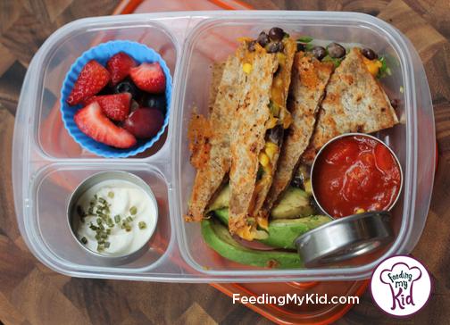 Back to School Lunch Ideas -Black Bean Quesadilla. The kids will love these fun homemade mexican inspired tortillas! 