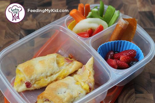 Back to School Lunch Ideas- Ham and Cheese Crescents. These Hawaiian inspired crescents can be baked in bulk and frozen. 