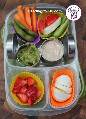 Back to School Lunch Ideas- Veggie and Fruit Dipper Box. What kid doesn't love to dip?1 They will be the envy of the lunch room! 
