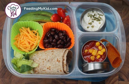 Back to School Lunch Ideas- Make Your Own Taco Bar. Kids will love this lunch! 