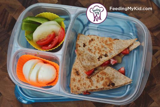 Back to School Lunch Ideas-Strawberry Grilled Cheese Quesadilla. A sweet and savory twist on a classic. So fun and easy to make!