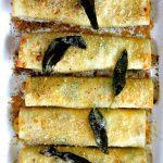 Butternut Squash Cannelloni with Ricotta and Kale and a Lemony Sage Brown Butter Sauce