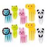 Picky Eating Tools- CUTEZCUTE 10-Piece Animals Food Picks and Forks