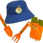 Midwest Gloves and Gear DO7-P4, Diego 4 Piece Kids Garden Glove and Accessory Combo Pack