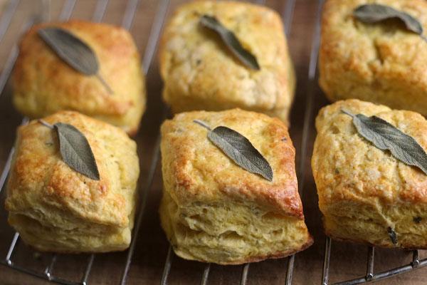 Delicata Squash and Sage Biscuits