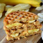 Grilled Peanut Butter Honey Banana Waffle Sandwiches