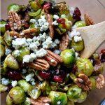 Pan-Seared Brussels Sprouts With Cranberries And Pecans