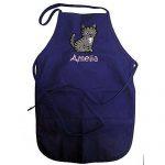 Personalized Child’s Chef Apron with Embroidered Tabby Cat