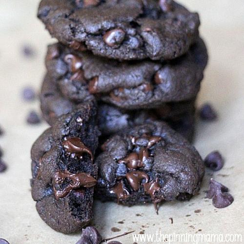 Thickest And Chewiest Double Chocolate Chip Cookies