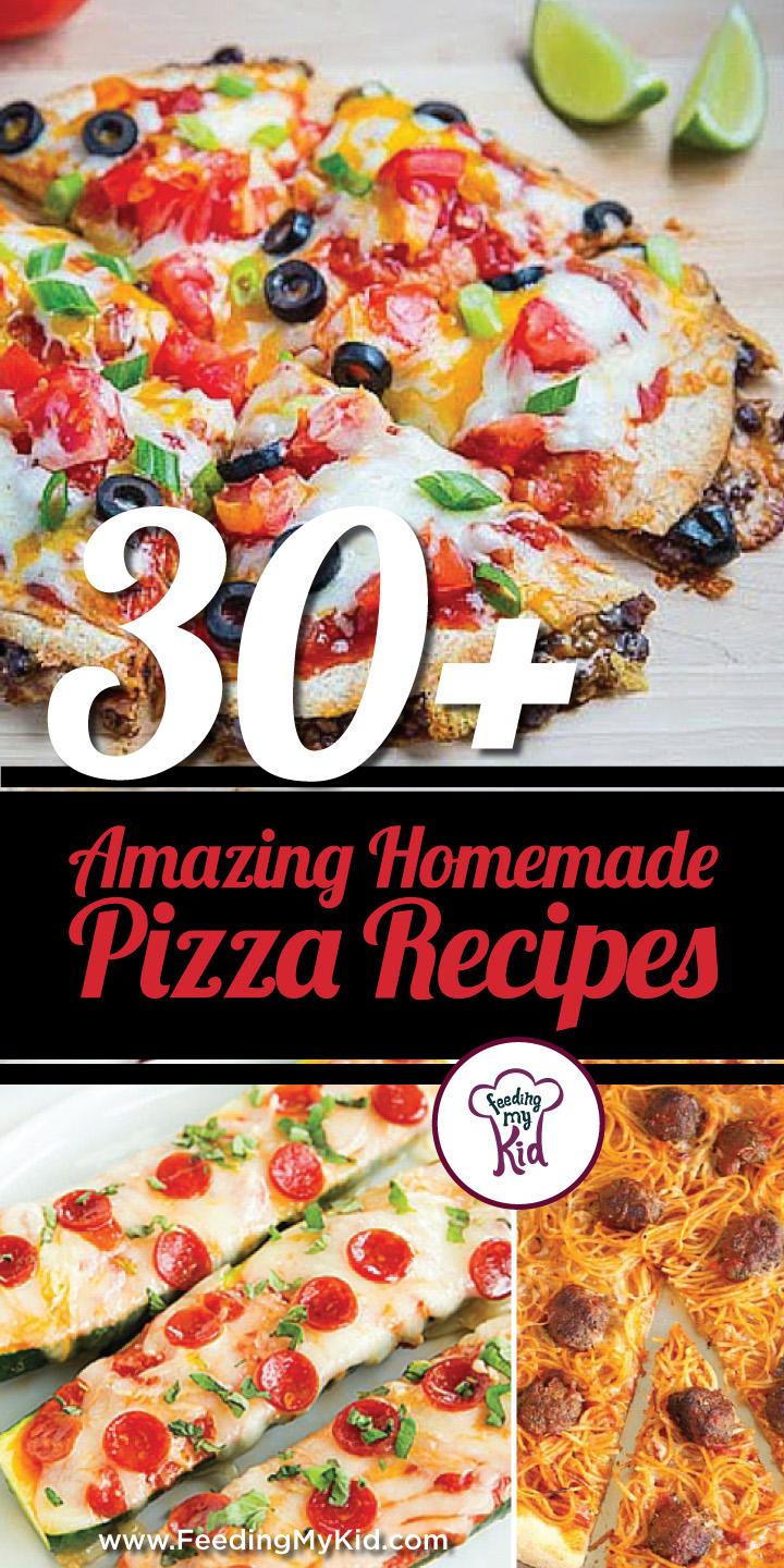 This is a must pin! Home made pizza recipes everyone will love! Feeding My Kid is a website for parents, filled with all the information you need about how to raise your kids, from healthy tips to nutritious recipes. #pizza #recipes 