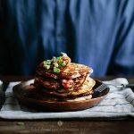 Buckwheat Pancakes With Blue Cheese, Bacon And Maple Syrup