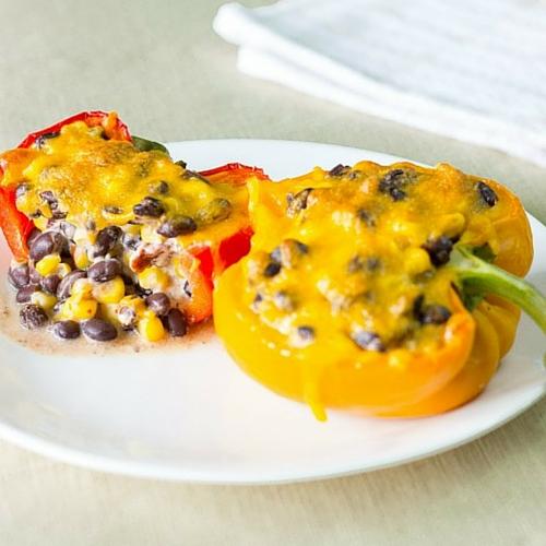 Chipotle Black Bean And Corn Stuffed Peppers
