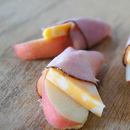 Ham And Cheese Apple Wraps