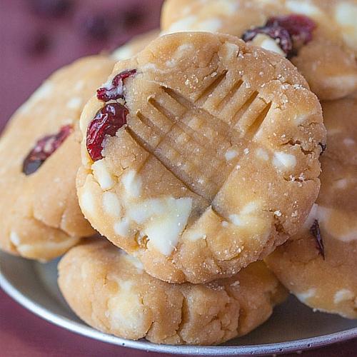 No Bake White Chocolate And Raspberry Protein Cookies