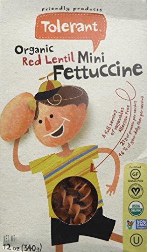Organic Red Lentil Mini Fettuccine 12 oz (340 grams) Box