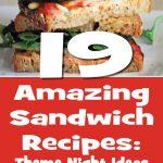 19 Amazing Sandwich Recipes: Theme Night Ideas – From eggplant, prosciutto and pesto pressed picnic sandwiches to grilled peanut butter honey banana waffle sandwiches, we have 19 amazing sandwich recipe ideas for you and the whole family to enjoy!
