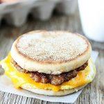 Sausage, Egg, And Cheese Breakfast Sandwich With Maple Butter