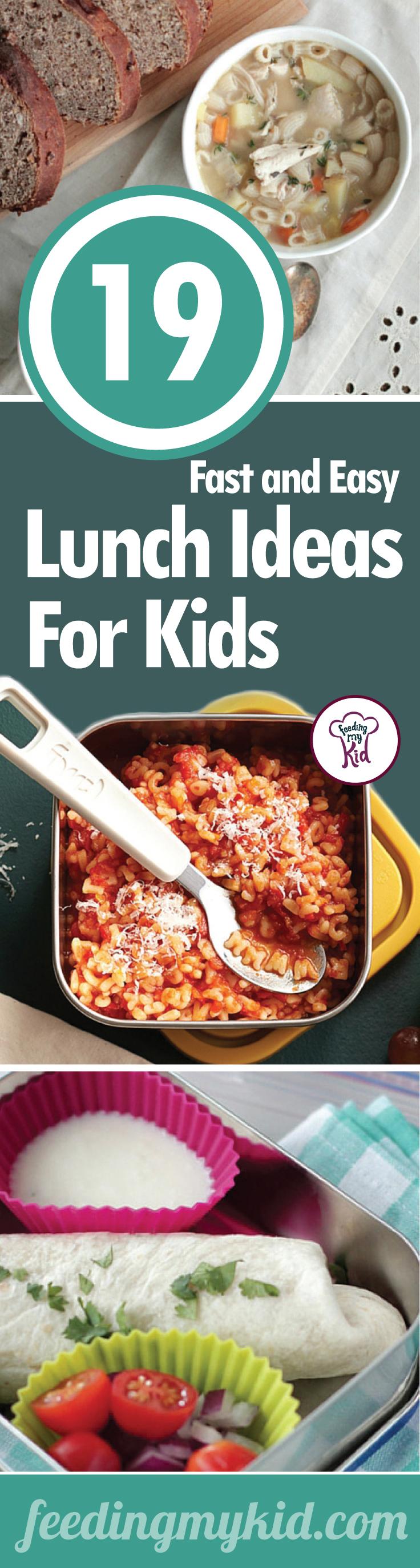 19 Fast and Easy Lunch Ideas For Kids - We felt it was our duty to share these pin-worthy recipes for your family. Here are 19 fast and easy lunch ideas for kids that are a breeze to make and a pleasure to consume!