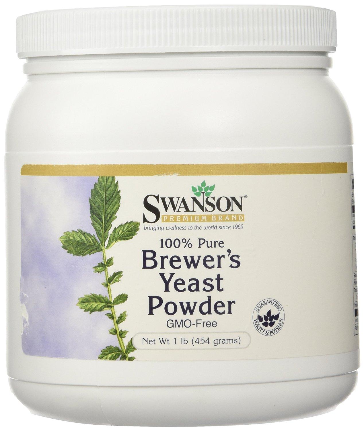 100% Pure Brewer's Yeast Powder Gmo-Free 16 oz (454 grams) Pwdr