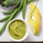 Apple,Green, Beans And Broccoli Puree