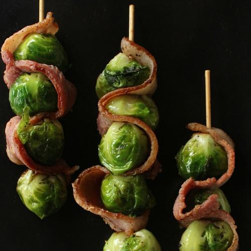 Bacon And Brussels Sprout Skewers