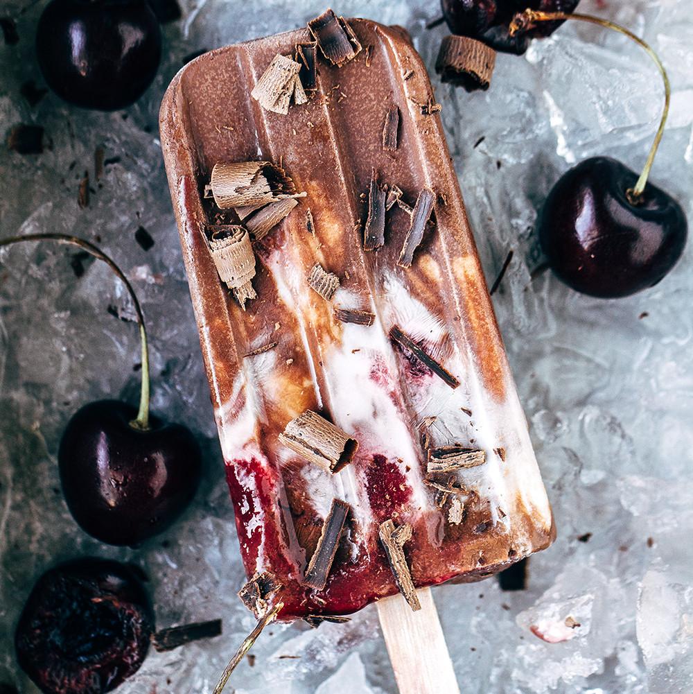 Dairy Free Black Forest Popsicles