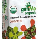 GimMe Health Foods Organic Roasted Seaweed Snacks, Sesame, 0.17 Ounce (Pack of 12)