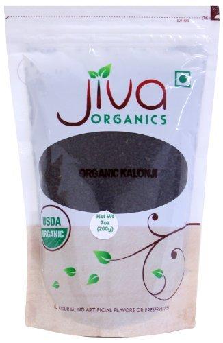 Jiva USDA Organic Kalonji Whole (Black Seed, Nigella Sativa, Black Cumin) 7oz - Packaged in Resealable Bag