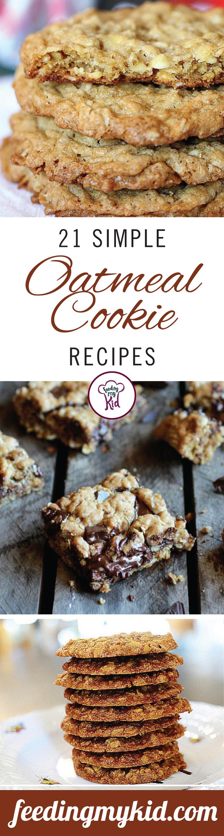 21 Simple Oatmeal Cookie Recipes - These recipes were handpicked. From strawberry cookies to peanut butter oatmeal cookies; these are the perfect treats to bring to a party or just to make at home as a dessert after dinner. Give them a go!