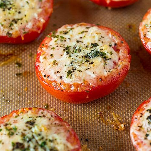 Parmesan And Asiago Cheese Roasted Tomatoes
