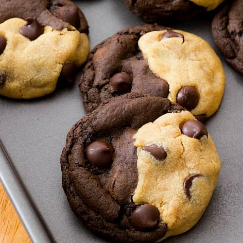 Soft Baked Peanut Butter Chocolate Swirl Cookies