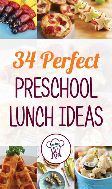 34 Perfect Preschool Lunch Ideas - From Minion shaped sandwiches and healthy homemade spaghetti-os to cheesy tuna bites and more! These great preschool lunch ideas are sure to please! This is a must share. #fmk #lunches #recipes