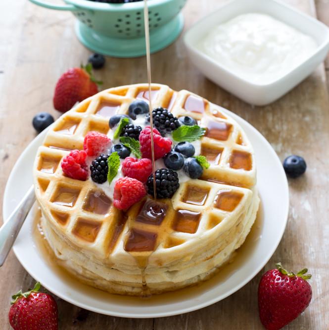 Brie And Blueberry Waffle Grilled Cheese
