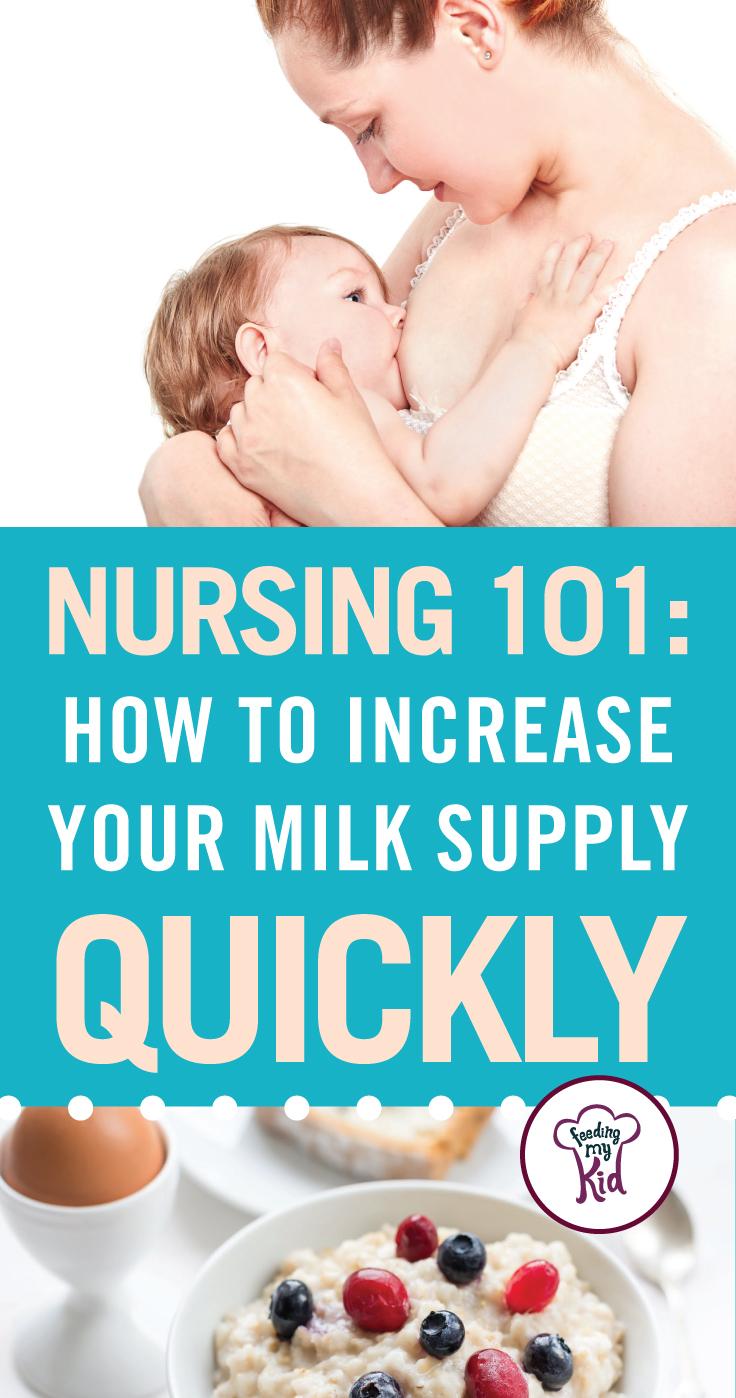 Breastfeeding 101: How to Increase Your Milk Supply Quickly - Let’s start off by saying you are doing a wonderful job Momma! Breastfeeding is so hard for most new moms! When pregnant, we have visions of a beautiful natural bonding experience with our baby. The reality of it is messy, exhausting and hard. There may be some issues with breast milk production. Find out how to increase your supply here!