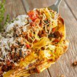 Stuffed Spaghetti Squash With Tomato and Ground Beef