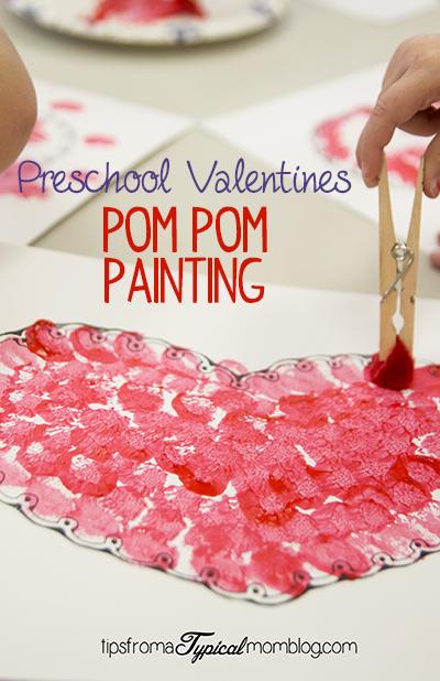 Valentine Pom Pom Painting
