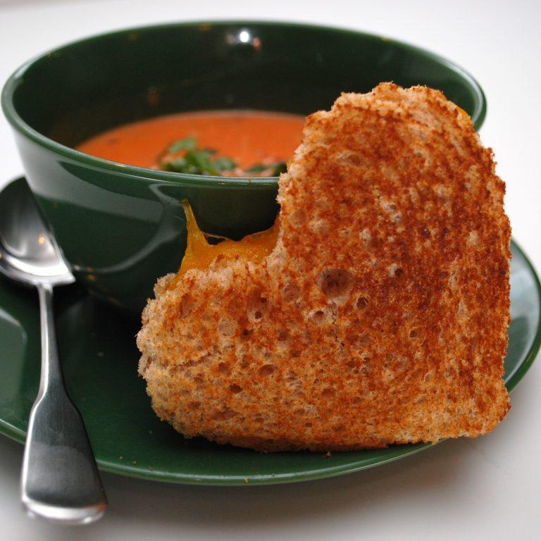 Valentine’s Day Soup And Sandwich