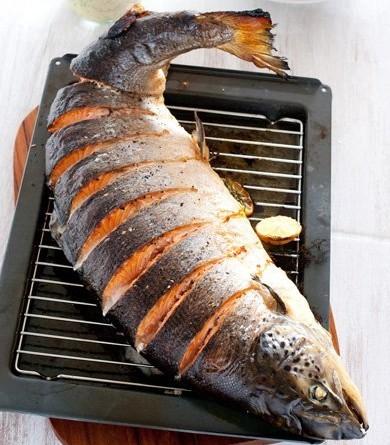 Whole Baked Salmon