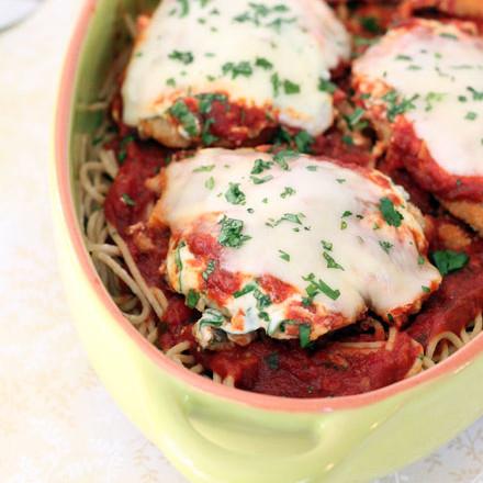 Baked Chicken Parmesan With Ricotta And Spinach