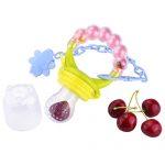 Blulu Silicone Fresh Food Feeder With Rattle And Chain Holder